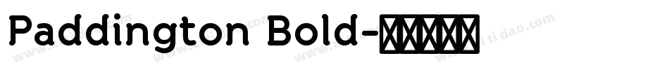 Paddington Bold字体转换